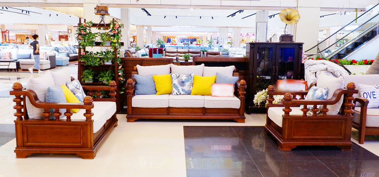 中式沙发实木沙发组合客厅沙发
