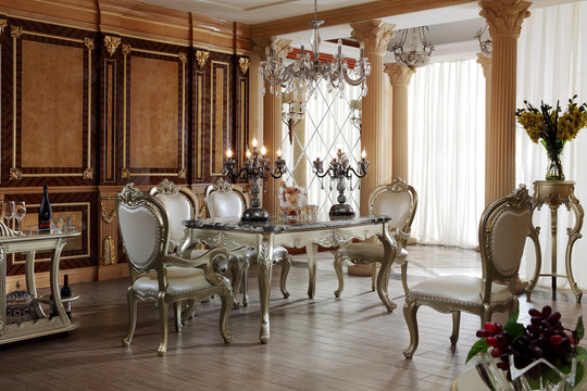 欧式古典餐桌椅