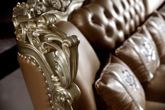 欧式古典沙发靠背反面雕刻双面雕