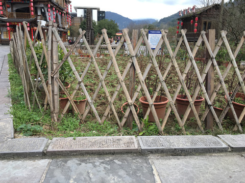 竹编围栏