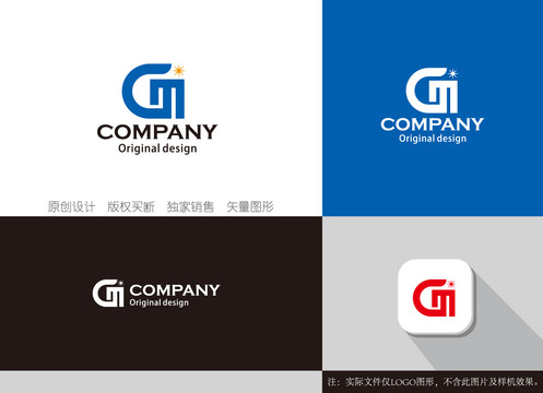 GM字母logo设计