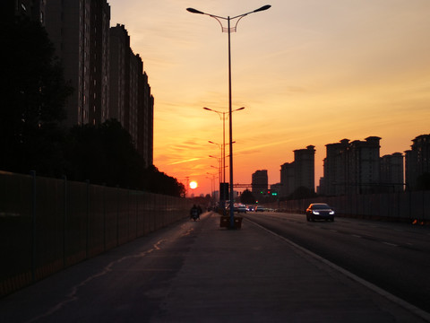 城市的夕阳