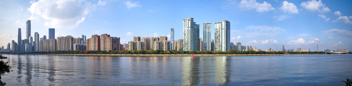 广州珠江江边豪宅全景