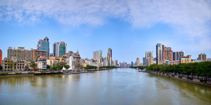 广州珠江两岸全景