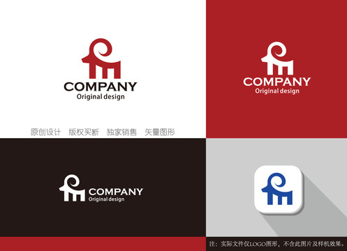 M字母logo设计M标志