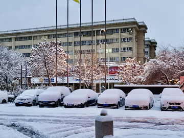 城市雪景