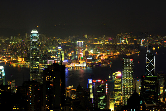 香港全景夜景太平山