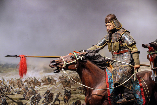 蒙古骑兵蜡像