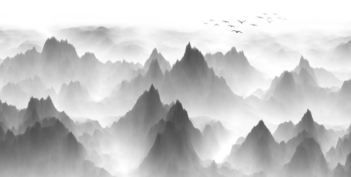 水墨山水画