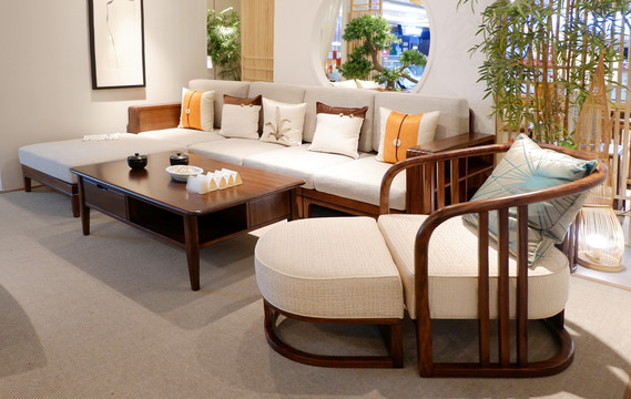 新中式沙发套组现代沙发