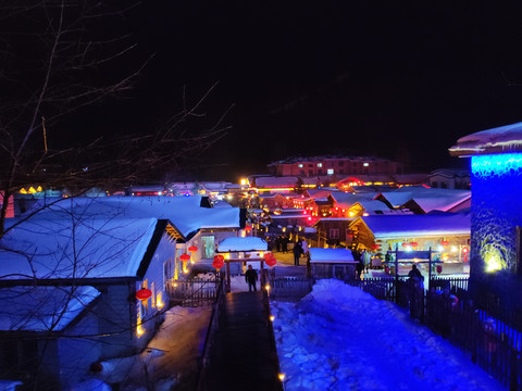 雪乡夜景