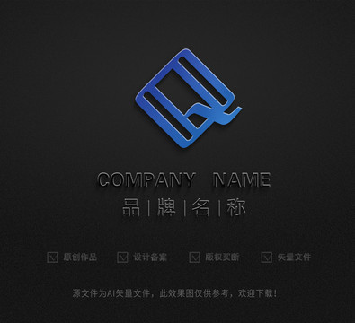 Q字母鸟logo