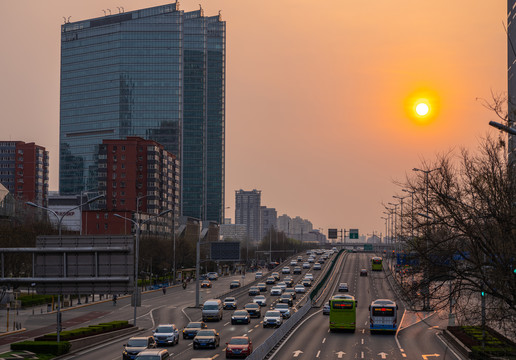 北京的早晨北京城市建筑