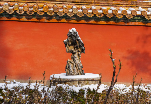 北京天安门故宫雪景