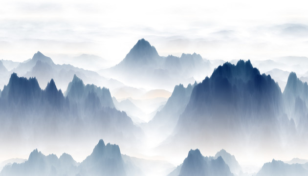 水墨远山