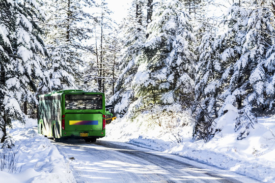 雪路客车