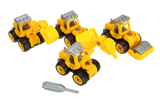 组装玩具工程车