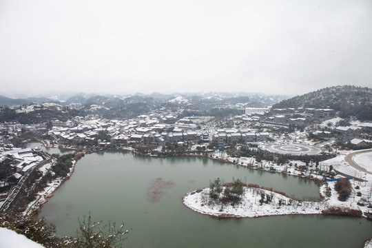 青岩古镇雪景