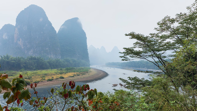 美丽的漓江自然景观