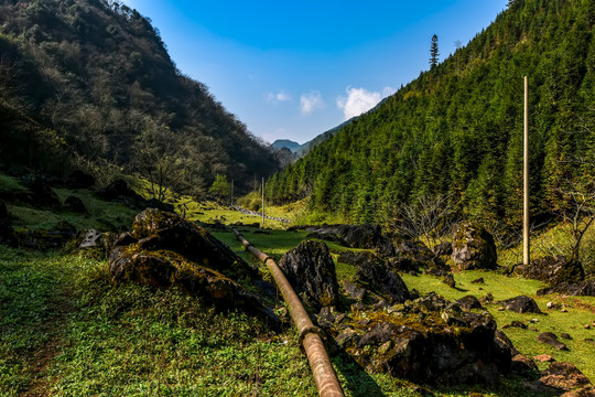 云南溪流小河风光