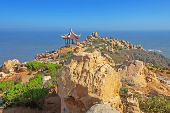 湄洲岛鹅尾神石园旅游风景