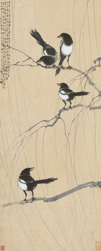 徐悲鸿四喜图