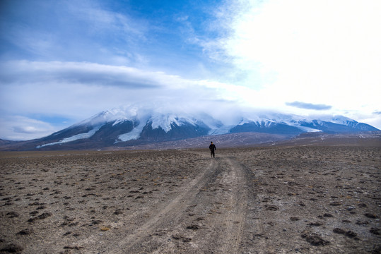 冬季帕米尔高原慕士塔格峰