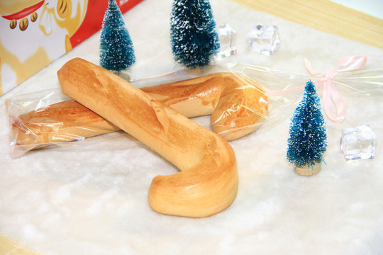 圣诞拐杖面包