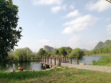 贵阳花溪湿地十里河滩公园美景