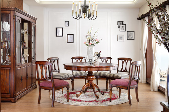 欧美古典餐厅餐桌餐椅