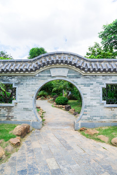 南宁五象湖公园友园的圆拱门