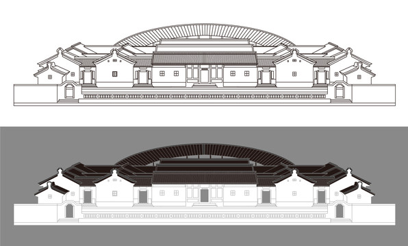 梅州土楼围龙屋