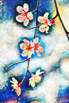 水彩手绘花卉