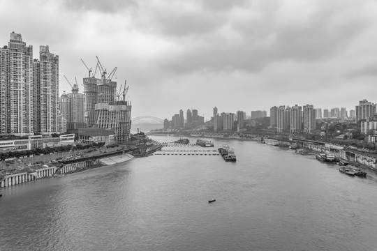 山城重庆黑白照片