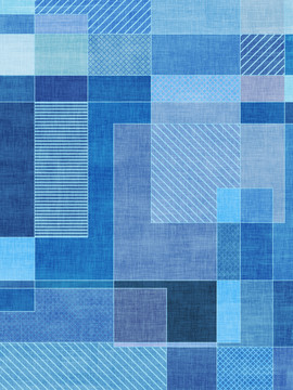 蓝色现代地毯