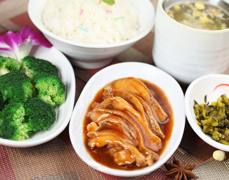 鸡腿排套餐饭