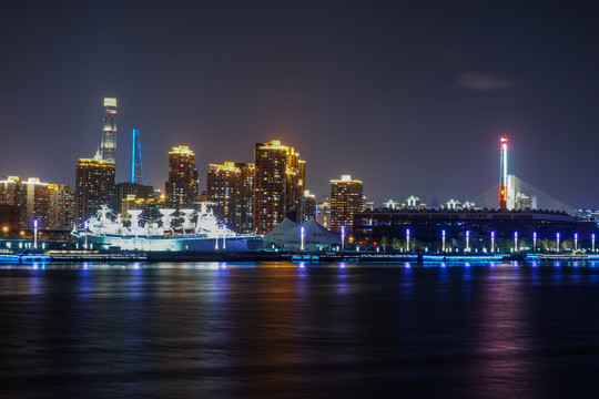 夜上海的江景