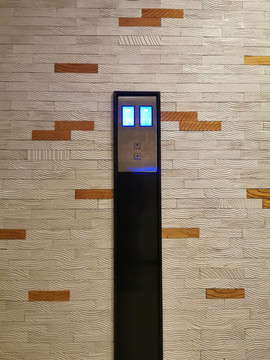 电梯间按钮创意实木木纹背景