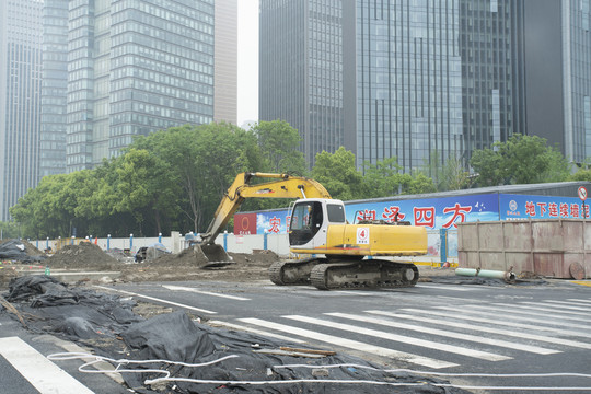 城市道路建设工地