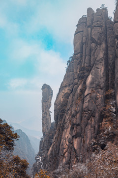 三清山巨石石壁