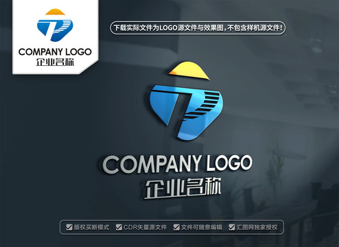 动感TP标志PT字母LOGO