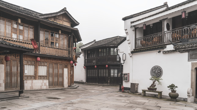 杭州传统建筑街景