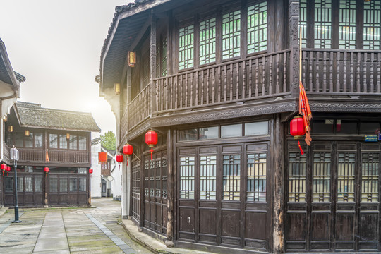 杭州古建筑古街景