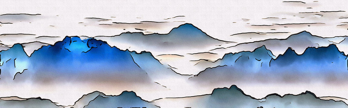 山水抽象画