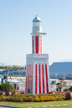 青岛啤酒节会场的灯塔建筑
