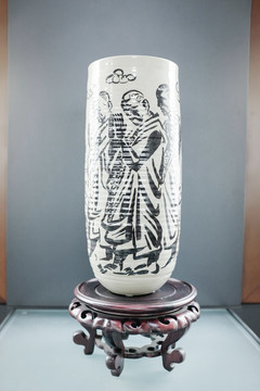 磁州窑梅瓶陶瓷艺术品花瓶