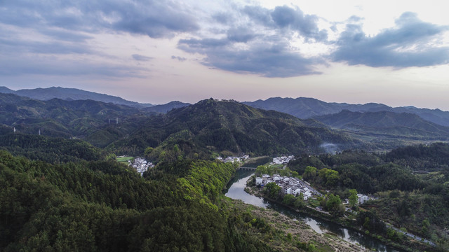 航拍婺源乡村