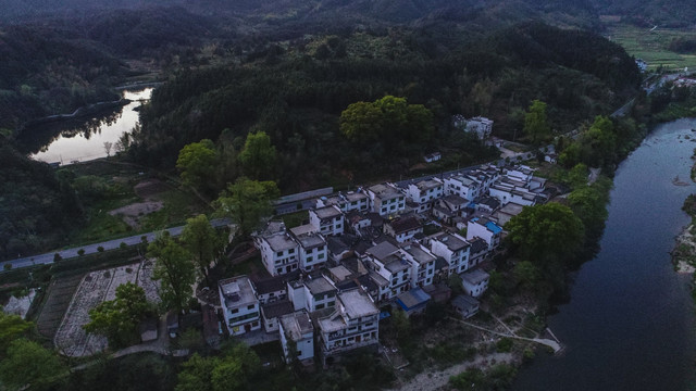 航拍婺源乡村