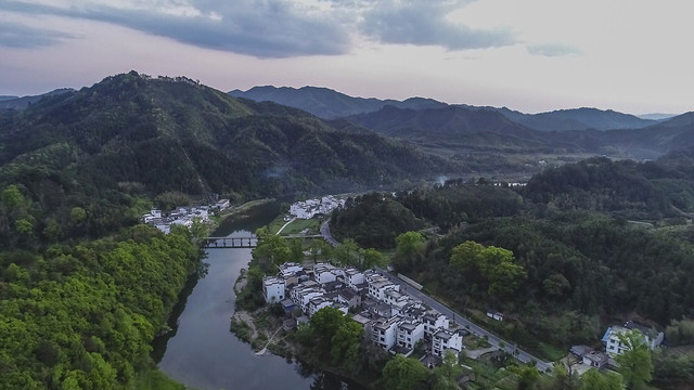 航拍婺源乡村