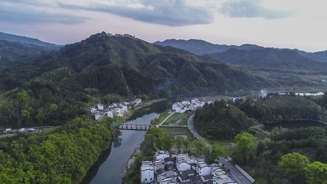 航拍婺源乡村